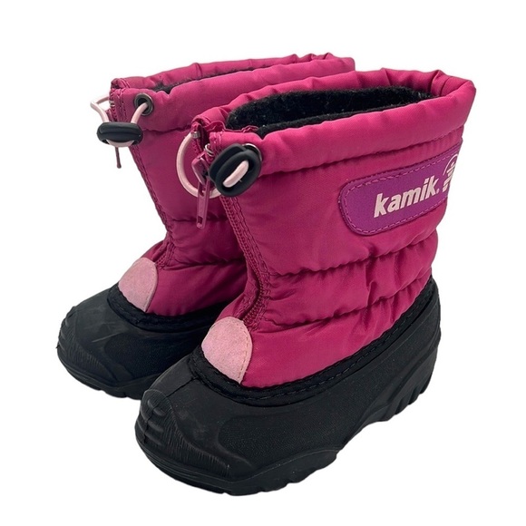 Kamik Baby Pink Insulated Winter Snow Boots Size 6 - Picture 1 of 11